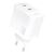 Dudao A28PEU PD 45W GaN 2xUSB Wall Charger - White - Travel Chargers - Smartphone Chargers - Techbox