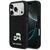 Karl Lagerfeld Rhinestones Karl&amp;Choupette Pin Case for iPhone 17 Pro - Black