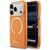Guess IML Script Metal MagSafe Case for iPhone 17 Pro - Orange