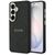 Guess Saffiano Peony Embossed Ring MagSafe case for Samsung Galaxy S26+ - black