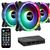 Aerocool DUO12PRO Kit 3xFan 12cm ARGB LED Dual Ring Antivibration 6 Pins Black | Techbox