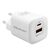 Qoltec 50763 mobile device charger Laptop, Portable gaming console, Power bank, Smartphone, Smartwatch, Tablet White AC Fast charging Indoor - Travel Chargers - Smartphone Chargers - Techbox