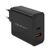 Qoltec 52381 Super Quick PD charger | 1xUSB-C | 1xUSB| 90W | 5-20V | 2.4-4.35A | Black | Techbox