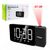 Digital LED clock radio with GreenBlue projector, FM radio, alarm, 12/24 clock, 5V DC USB power supply + CR2032, GB172 | Techbox