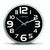Esperanza EHC013K Wall Clock - Zurich - Black Quartz clock Oval Black, White | Techbox