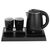 Adler AD 1387 Hotel kettle stainless steel 1 L + tray with cups black | Techbox