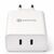 Promiz (PZ-30055) Wall Charger - Dual USB-C - 65W - GaN - White