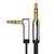 Ugreen flat cable audio cable AUX 3.5mm mini jack 1m silver (10597) | Techbox