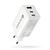 Charger GaN 1 x USB, 2 x USB-C Quick Charge 4+ 65W white | Techbox