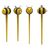 Winkee - Chopsticks - Bee Food Pick Set - Vibrant Yellow and Black - Approximately 3 inches / Gadgets