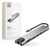 Tech-Protect HB09 USB hub 8in1 TYPE-C + USB-A 3.0 + USB-C 3.0 + HDMI 4K 60HZ + SD/TF + PD100W + RJ45 1000 MB/S - gray