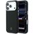 Mercedes Leather Semi Wrap Grill Pattern MagSafe Case for iPhone 17 Pro - Black