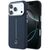 Mercedes Leather Semi Wrap Iconic Line MagSafe Case for iPhone 17 Pro - Navy Blue