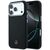 Mercedes Leather Semi Wrap Wood Effect MagSafe Case for iPhone 17 Pro - Black