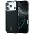 Mercedes Leather Semi Wrap Wood Effect MagSafe Case for iPhone 17 Pro Max - Black