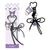 Sanrio Charm Keyring Hello Kitty Kuromi