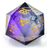 CritStones Liquid Core Dice D20 Twilight Ether 5 cm