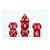 Dragon Storm Sharp Edge Silicone Dice Set Red Dragon Scales (7)