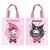 Sanrio Pink Black Party Series Tote Bag My Melody & Kuromi