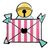 Bee and PuppyCat Bobble Pin Badge Letter 5 cm