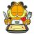 Garfield Pin Badge Disco Garfield Lasagna Dinner 5 cm