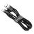 Cable Lightning USB Baseus Cafule 1.5A 2m (gray and black)
