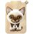 Portfel Magnetyczny Nimmy New Big-Eye Cute Pets 2.0 Cat ze stojakiem na telefon - brązowe