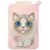 Portfel Magnetyczny Nimmy New Big-Eye Cute Pets 2.0 Cat ze stojakiem na telefon - różowe