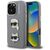 Karl Lagerfeld FW Grained Karl &amp; Choupette Heads Pins Case for iPhone 16 Pro Max - Gray