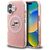 Karl Lagerfeld IML Glitter Karl &amp; Choupette Heads Logo MagSafe iPhone 16 Case - Pink