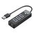 Orico PW3UR25-U3 USB Hub 4-Port 3x USB-A 3.0 1x RJ45 2.5G Ethernet 0.15m - Black