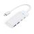 Orico PAPW2AC-C3 USB Hub 4-port 2x USB-A 3.0 1x USB-C 3.0 with USB-C PD 100W charging 0.15m - white