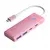Orico PAPW2AC-C3-C3 USB Hub 4-port 2x USB-A 3.0 1x USB-C 3.0 with USB-C PD 100W charging 0.15m - pink