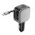 Cuktech CC903P 100W Car Charger with Display and 70cm Retractable USB-C Cable - Gray