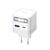 Cuktech AD653W 67W GaN 2x USB-C + USB-A Wall Charger with 70cm Retractable USB-C Cable - White