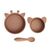 Nuuroo - Eddy silicone dinner set 3-pack - Chocolate malt /