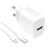 Puro PROLITE 10W USB-A wall charger + USB-A - USB-C cable 1.2m - white