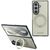 Etui Guess Magnetic Ring Stand Grained Classic Logo MagSafe na Samsung Galaxy Z Fold 8 Ultra - beżowe