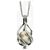 Lair Wear Caged Dice Necklace D20 Marble Black & White with Gold