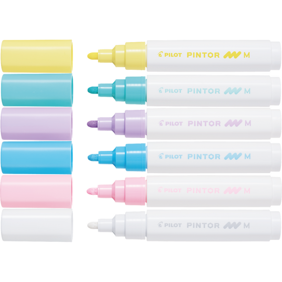 Pilot - Pintor Marker Fine Pastel Mix 6 colors (Medium Tip) / Toys