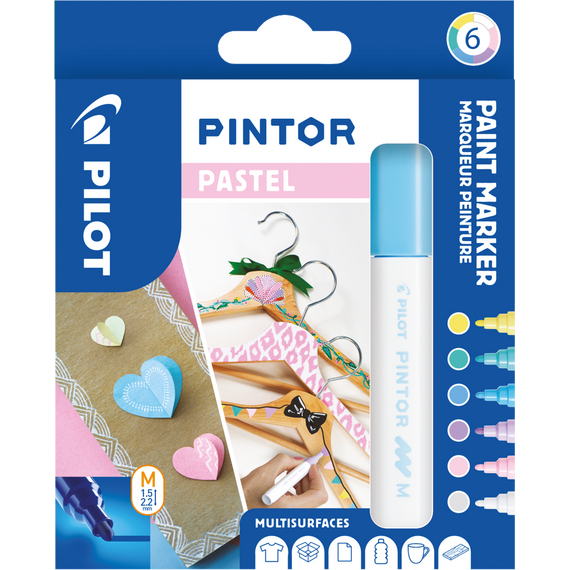 Pilot - Pintor Marker Fine Pastel Mix 6 colors (Medium Tip) / Toys