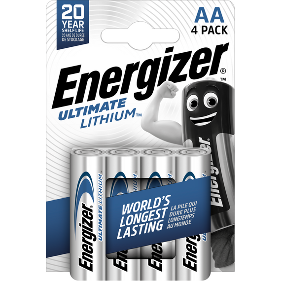 Energizer - Battery AA/LR6 Ultimate Lithium - Pack of 4 / Electronics | Techbox