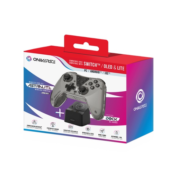Nintendo Switch Oniverse Astralite Controller Wireless Smoked Black inkl. Charging Station / Nintendo Switch |  Techbox