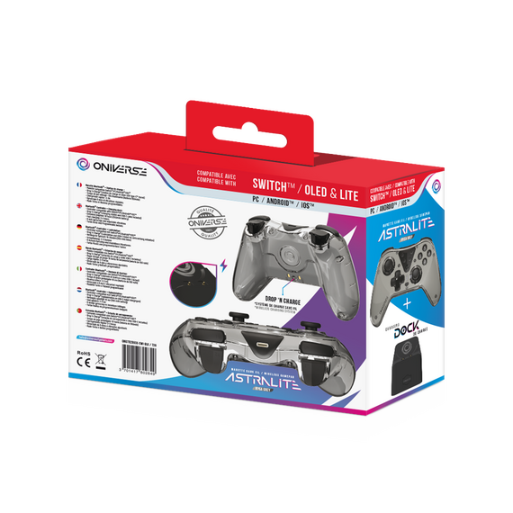 Nintendo Switch Oniverse Astralite Controller Wireless Smoked Black inkl. Charging Station / Nintendo Switch |  Techbox