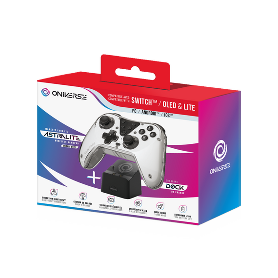 Nintendo Switch Oniverse Astralite Controller Wireless Smoked White inkl. Charging Station / Nintendo Switch |  Techbox