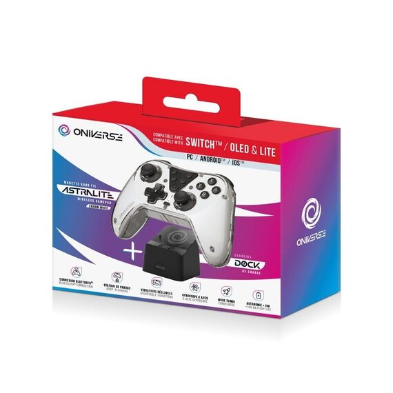 Nintendo Switch Oniverse Astralite Controller Wireless Smoked White inkl. Charging Station / Nintendo Switch |  Techbox
