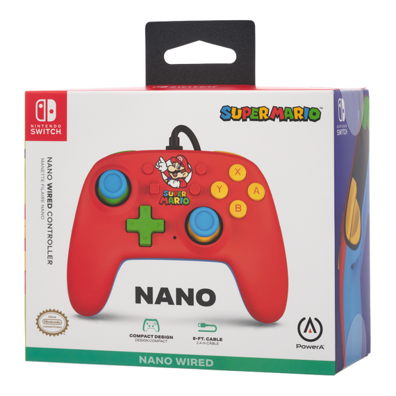 PowerA Nano Wired Switch Controller - Mario Medley / Nintendo Switch | Techbox