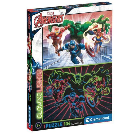 Marvel Avengers glowing puzzle 104pcs |  Techbox