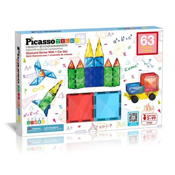 Picasso Tiles - Diamond Series Set (63 pcs) (PT63) / Toys