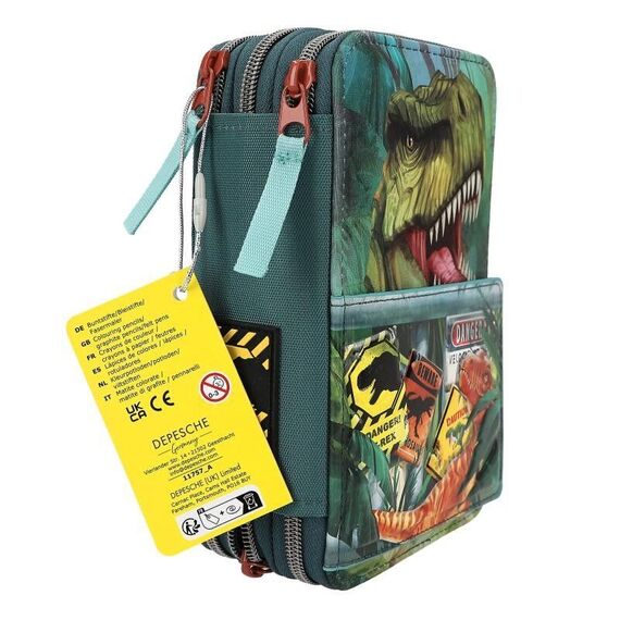 Dino World - Triple Pencil Case danger ( 0411757 ) / Toys - Merchandise Office Supplies - Various - Techbox